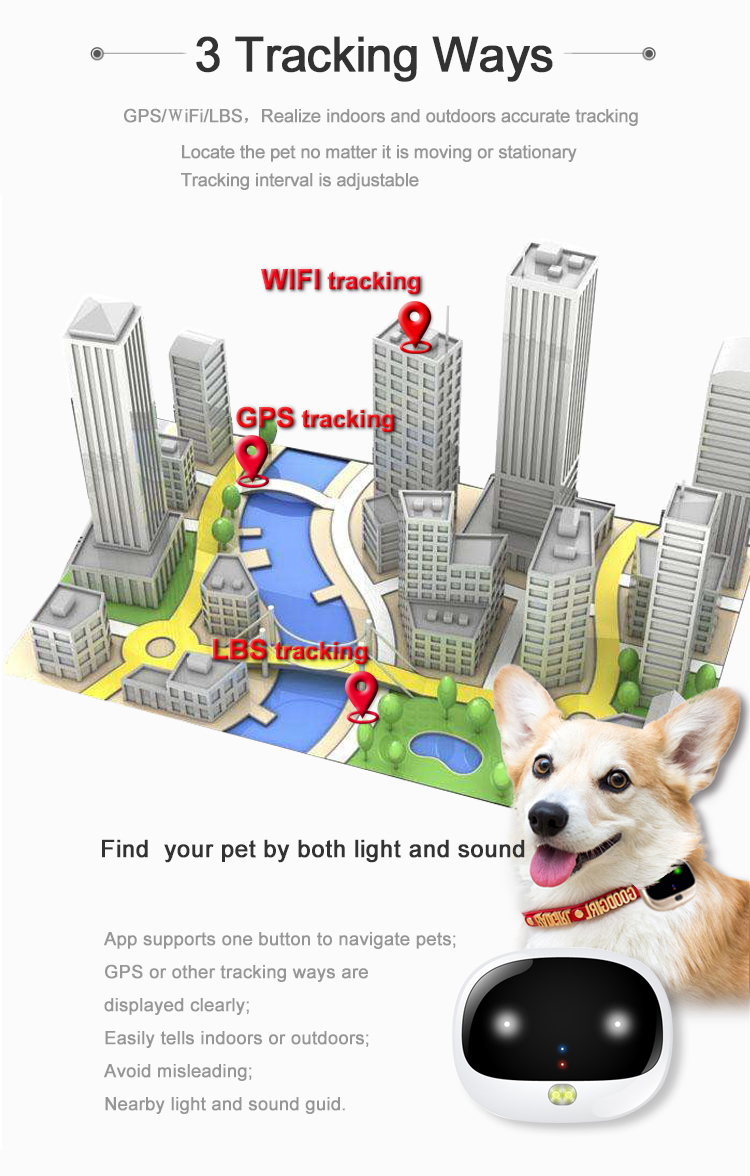 V43 Smart Waterproof Dog Collar LTE 4G Pet GPS Tracker